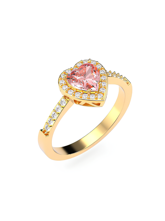 Pembe Zirkon Taşlı Pandora Yüzük