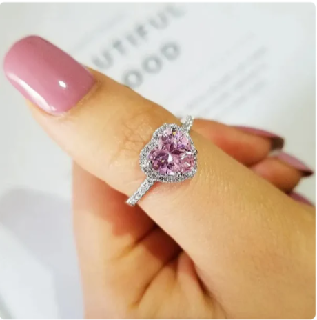 Pembe Zirkon Taşlı Pandora Yüzük