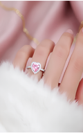 Pembe Zirkon Taşlı Pandora Yüzük